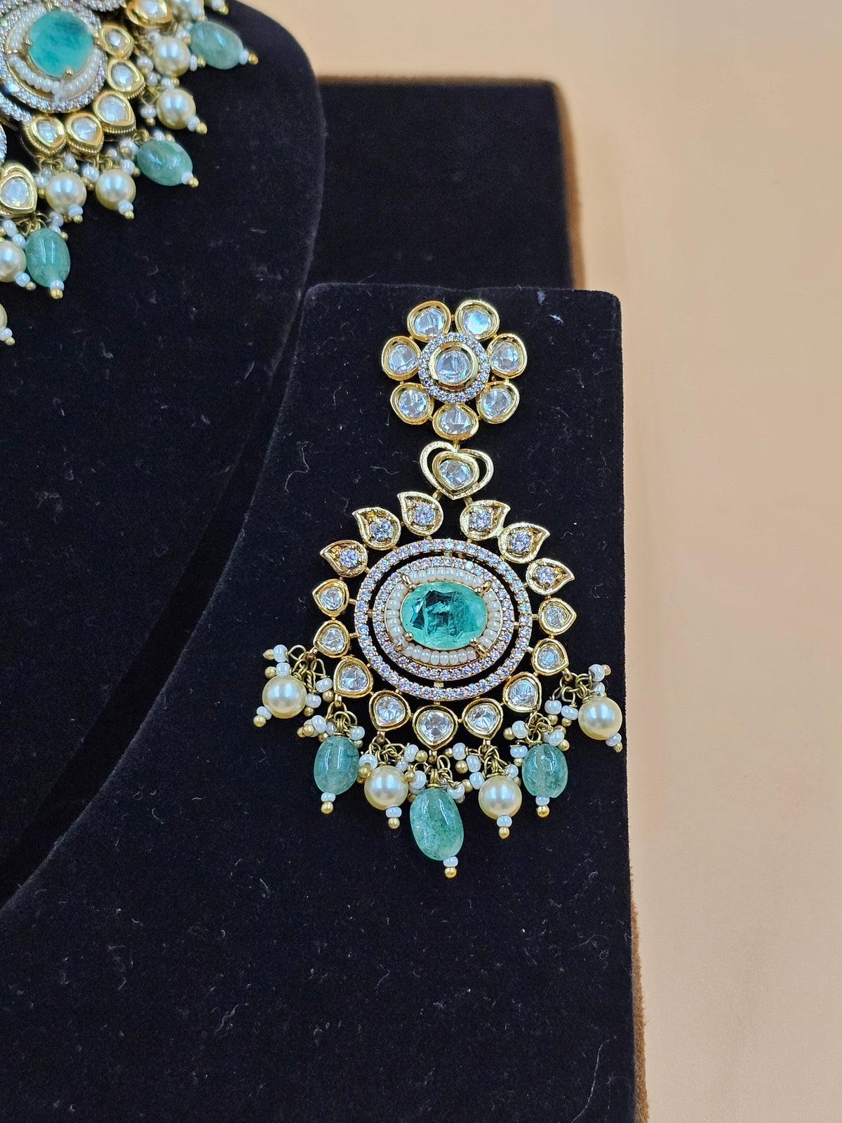 Turquoise Kundan Necklace Set