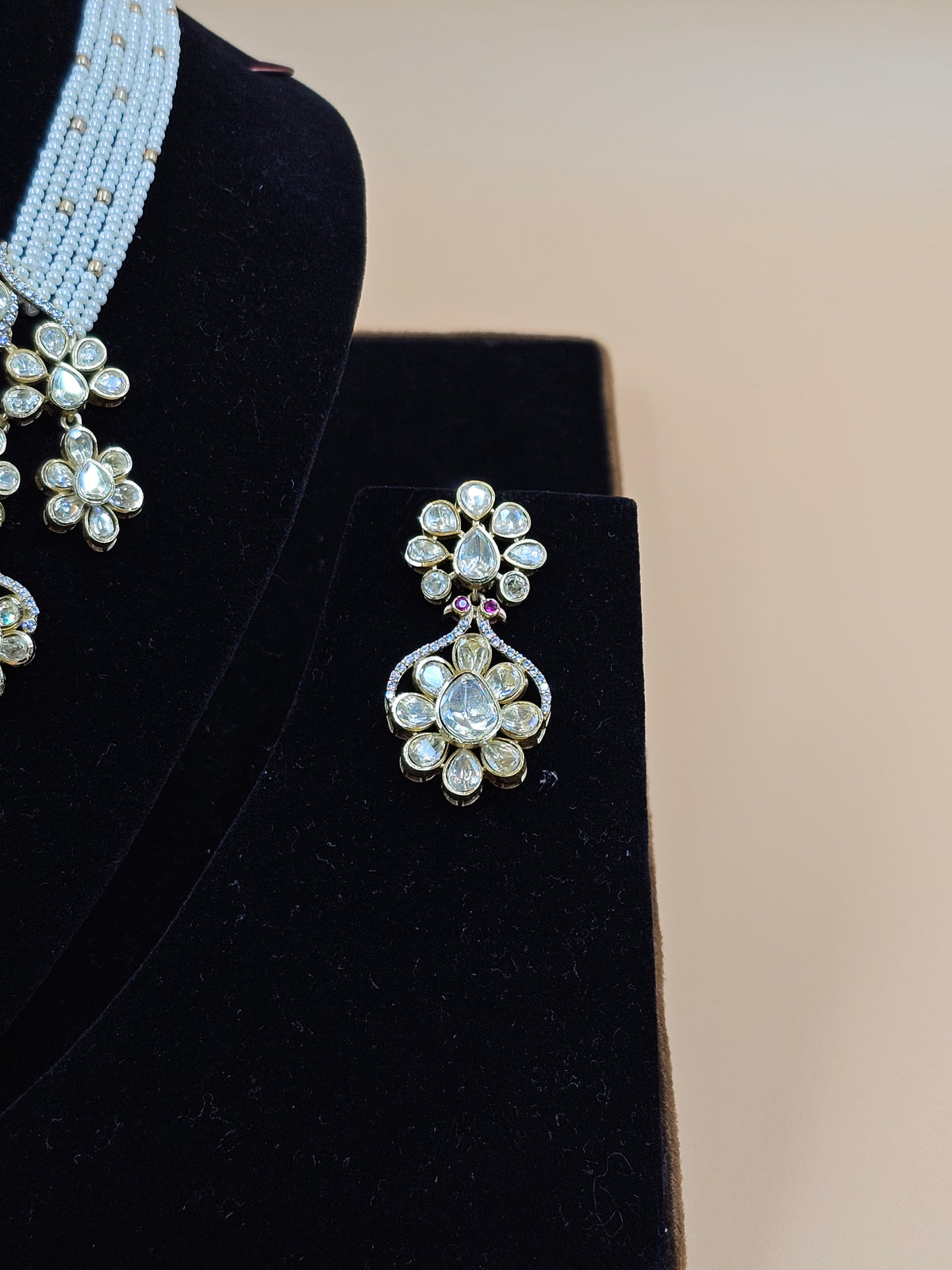 Elegant Floral Kundan Necklace Set