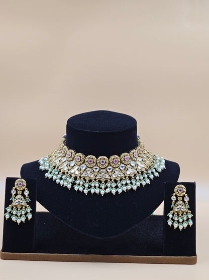 Royal Kundan Choker Necklace Set
