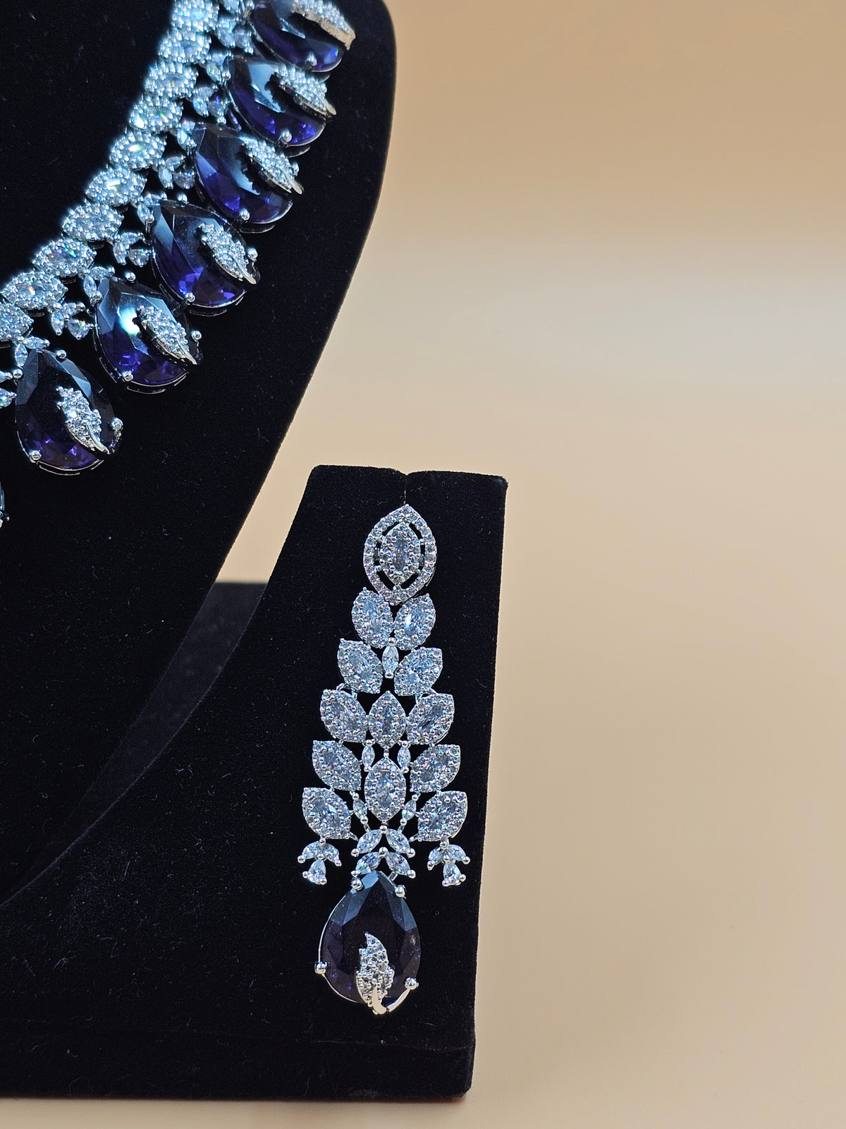 Royal Purple Crystal Necklace Set