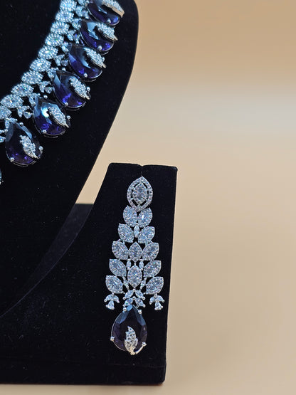 Royal Purple Crystal Necklace Set