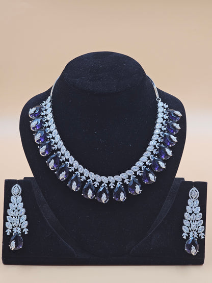 Royal Purple Crystal Necklace Set