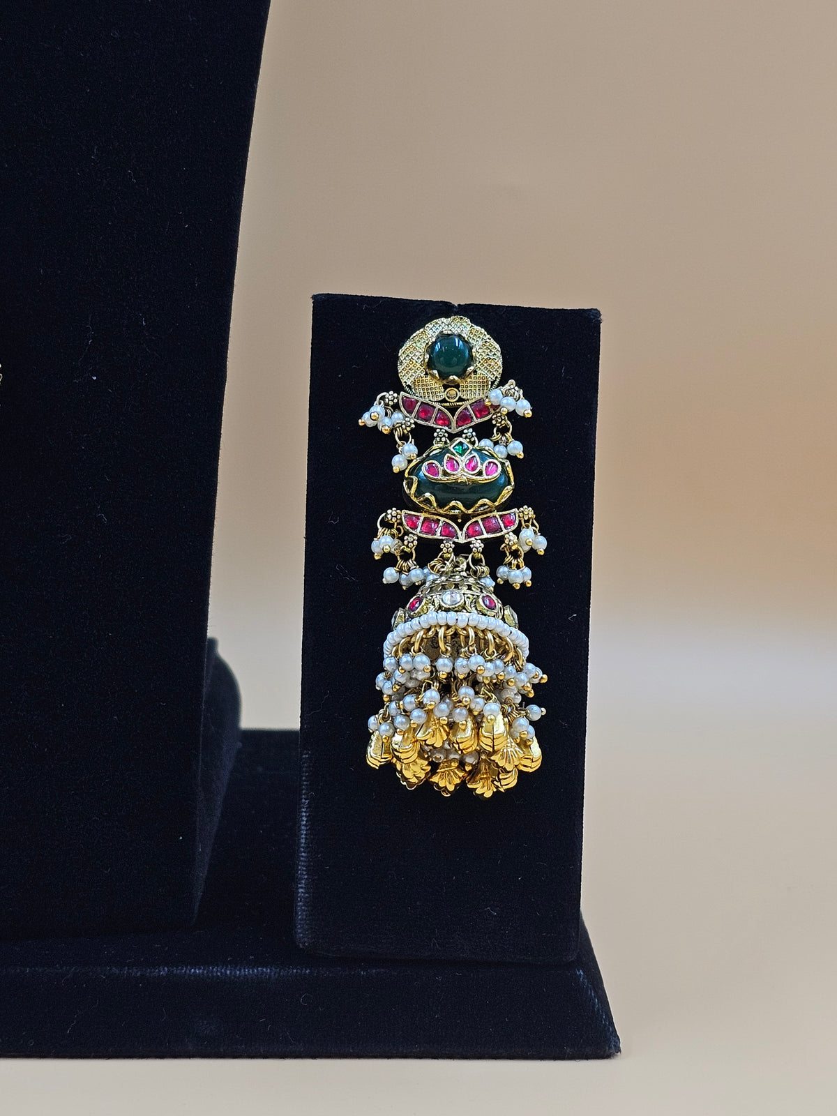 Traditional Gold-Plated Kundan Pearl Necklace Set