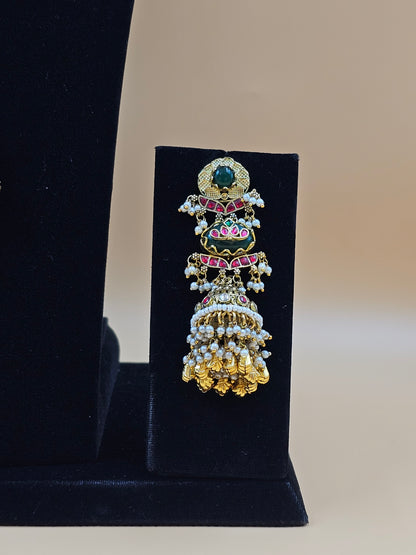 Traditional Gold-Plated Kundan Pearl Necklace Set