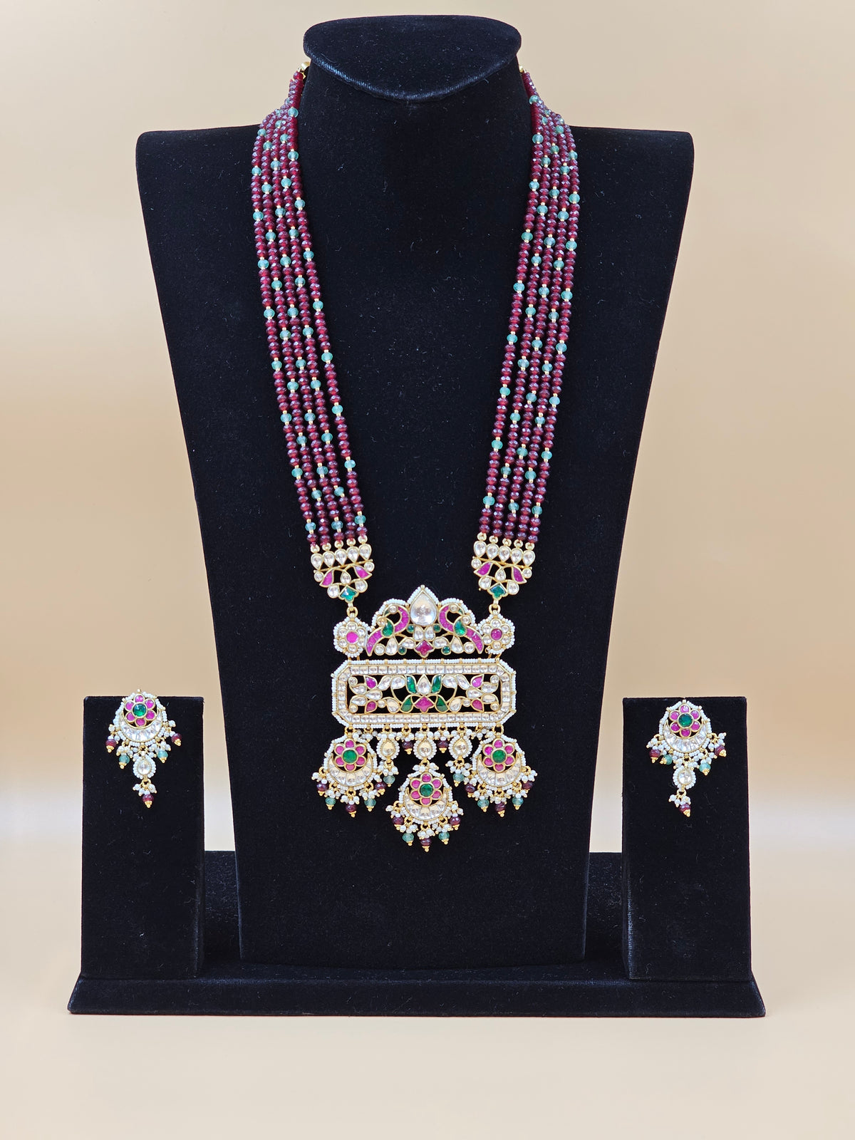 Royal Multicolor Kundan Necklace Set