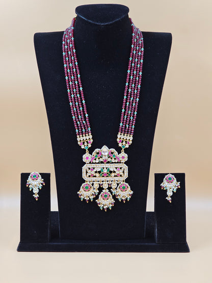Royal Multicolor Kundan Necklace Set