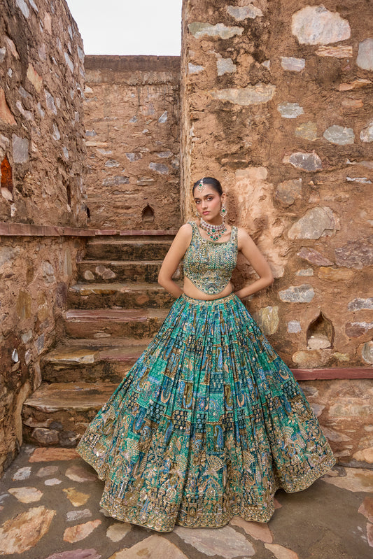 Madhuri lehenga set, detail