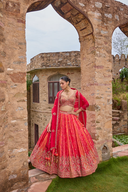 Mahek lehenga set, front view